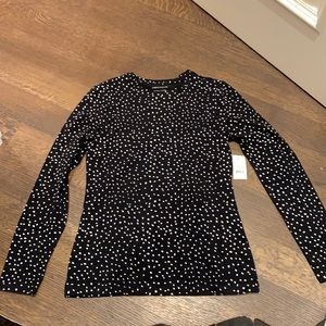 Lord and Taylor dot long sleeve top XS